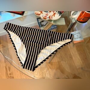 Target Shade & Shore Striped Bikini Bottom - Black, White & Orange
